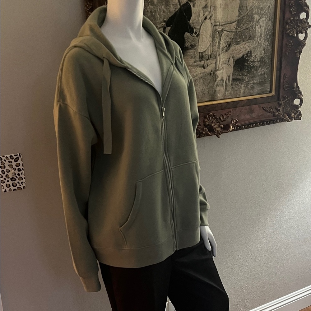Sonoma Sage Green Women's Zip-Up Hoodie